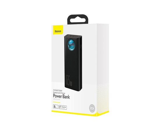 Батарея универсальная Baseus Amblight Digital Quick 30000mAh 65W, Black (PPLG00101), изображение 4 Батарея универсальная Baseus Amblight Digital Quick 30000mAh 65W, Black (PPLG00101), изображение 4