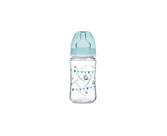 Бутылочка для кормления Canpol babies EasyStart с широким антиколиковым отверстием PP LET''S CELEBRATE 240 мл - синяя (35/229_blu)