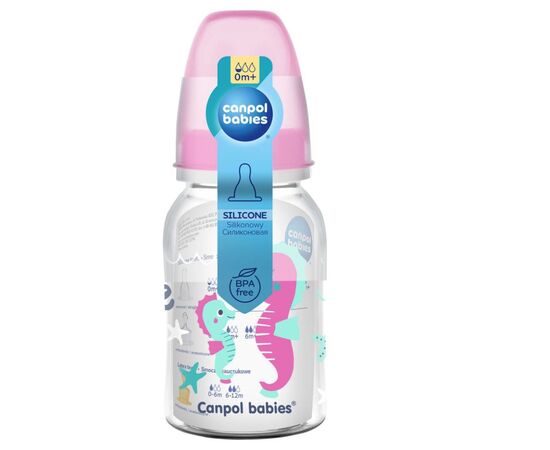 Бутылочка для кормления Canpol babies PP LOVE&SEA 120 мл розовая (59/300_pin), изображение 2 Бутылочка для кормления Canpol babies PP LOVE&SEA 120 мл розовая (59/300_pin), изображение 2