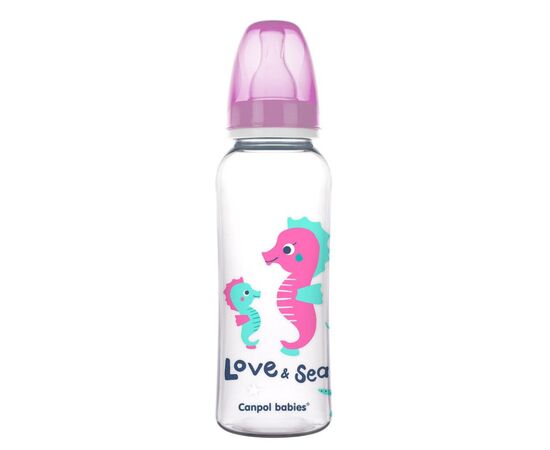 Бутылочка для кормления Canpol babies PP LOVE&SEA 250 мл розовая (59/400_pin)