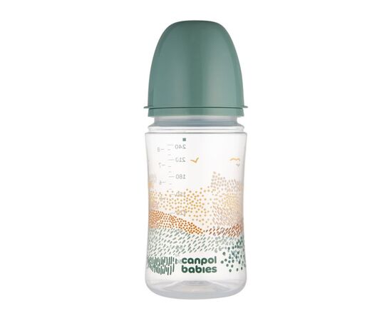Бутылочка для кормления Canpol babies Easystart MOUNTAINS антиколиковая с широким отверстием 240 мл бежевая (35/243_bei)