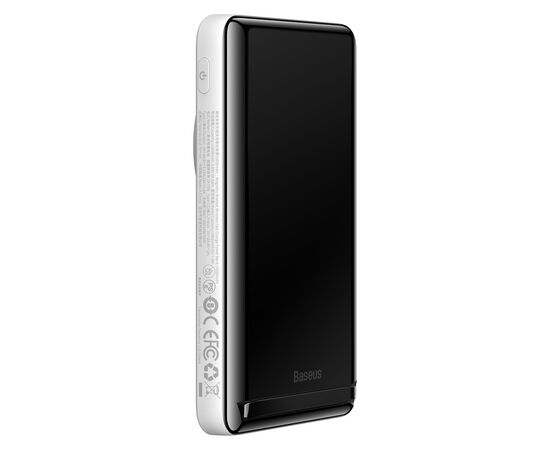 Батарея універсальна Baseus Magnetic Bracket 10000mAh 20W, White (PPCXZ10) (PPCX000002), зображення 3 Батарея універсальна Baseus Magnetic Bracket 10000mAh 20W, White (PPCXZ10) (PPCX000002), зображення 3