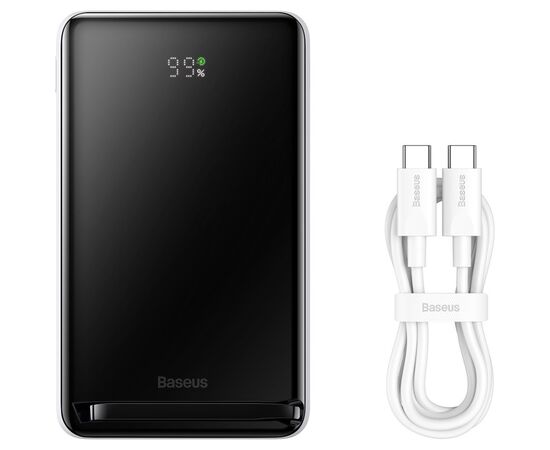 Батарея універсальна Baseus Magnetic Bracket 10000mAh 20W, White (PPCXZ10) (PPCX000002), зображення 5 Батарея універсальна Baseus Magnetic Bracket 10000mAh 20W, White (PPCXZ10) (PPCX000002), зображення 5