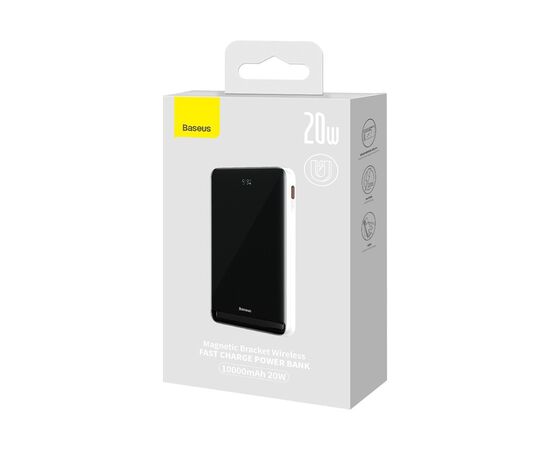 Батарея універсальна Baseus Magnetic Bracket 10000mAh 20W, White (PPCXZ10) (PPCX000002), зображення 6 Батарея універсальна Baseus Magnetic Bracket 10000mAh 20W, White (PPCXZ10) (PPCX000002), зображення 6