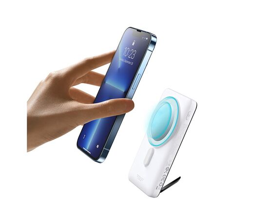 Батарея універсальна Baseus Magnetic Bracket 10000mAh 20W, White (PPCXZ10) (PPCX000002), зображення 8 Батарея універсальна Baseus Magnetic Bracket 10000mAh 20W, White (PPCXZ10) (PPCX000002), зображення 8