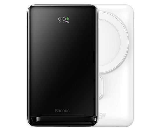 Батарея універсальна Baseus Magnetic Bracket 10000mAh 20W, White (PPCXZ10) (PPCX000002)