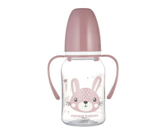 Бутылочка для кормления Canpol babies CUTE ANIMALS стандартная с ручками 120 мл синяя (11/823_blu)