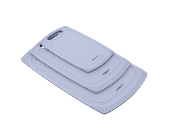 Дошка для нарізання Ardesto Gemini 33 х 20 х 0.85 см пластик, сірий (AR1433GR), зображення 5 Дошка для нарізання Ardesto Gemini 33 х 20 х 0.85 см пластик, сірий (AR1433GR), зображення 5