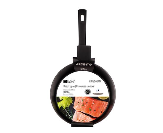 Сковорода Ardesto Black Mars Favola, 24см, алюміній, чорний (AR1924BMR), изображение 5 Сковорода Ardesto Black Mars Favola, 24см, алюміній, чорний (AR1924BMR), изображение 5