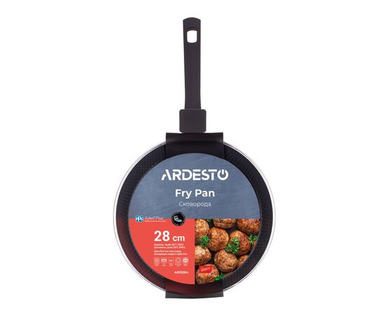 Сковорода Ardesto Gemini Salerno, 28см, алюміній, чорний (AR1328A), изображение 7 Сковорода Ardesto Gemini Salerno, 28см, алюміній, чорний (AR1328A), изображение 7