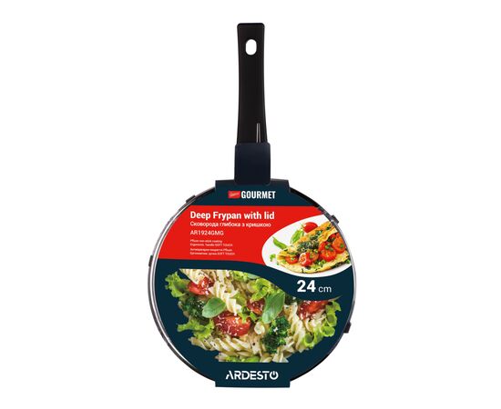 Сковорода Ardesto Gemini Gourmet Andria, 24см, алюміній, чорний (AR1924GMG), изображение 7 Сковорода Ardesto Gemini Gourmet Andria, 24см, алюміній, чорний (AR1924GMG), изображение 7