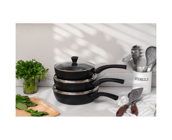 Сковорода Ardesto Gemini Livorno, 26см, алюміній, чорний (AR1226A), изображение 4 Сковорода Ardesto Gemini Livorno, 26см, алюміній, чорний (AR1226A), изображение 4