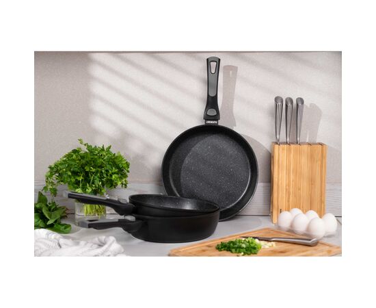 Сковорода Ardesto Gemini Bari, 26см, алюміній, чорний (AR1226B), зображення 9 Сковорода Ardesto Gemini Bari, 26см, алюміній, чорний (AR1226B), зображення 9