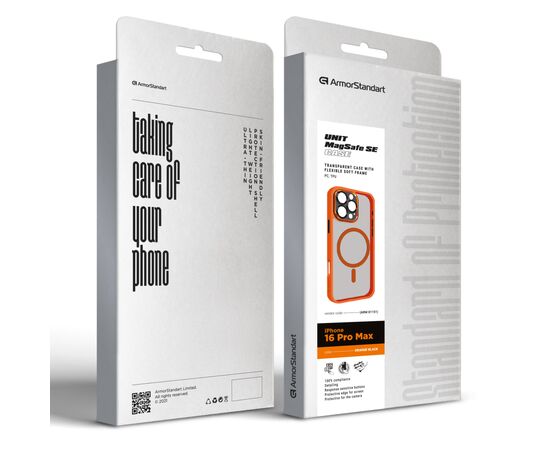 Чохол до мобільного телефона Armorstandart Unit MagSafe SE Apple iPhone 16 Pro Max Orange Black (ARM81151), зображення 2