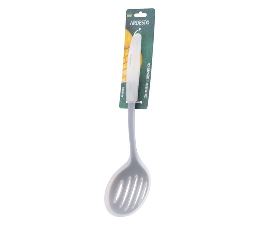 Шумовка Ardesto Fresh, 31.8см, силікон, пластик, сірий (AR1609G), изображение 4 Шумовка Ardesto Fresh, 31.8см, силікон, пластик, сірий (AR1609G), изображение 4