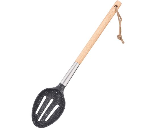 Шумовка Ardesto Midori, 34.5см, нейлон, дерево, нержавіюча сталь, чорний (AR1304BP), зображення 2