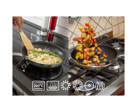 Сковорода Gorenje 24см, антипригарне покриття, чорний (CW01EFP), зображення 6 Сковорода Gorenje 24см, антипригарне покриття, чорний (CW01EFP), зображення 6