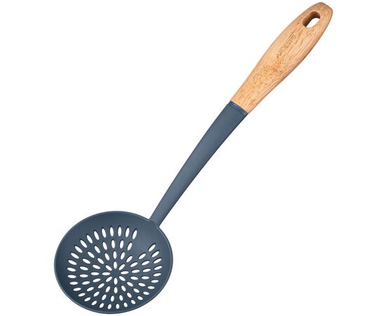 Шумовка Ardesto Midori, 34.5см, нейлон, дерево, синій (AR2122PG), изображение 3 Шумовка Ardesto Midori, 34.5см, нейлон, дерево, синій (AR2122PG), изображение 3
