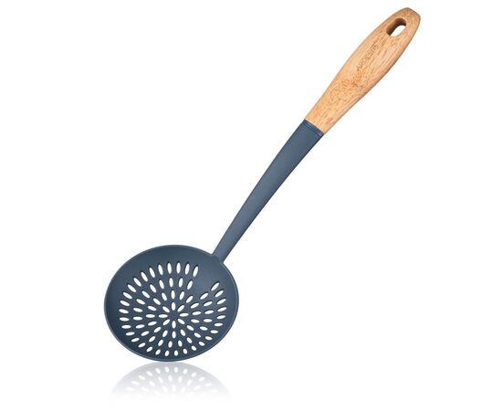 Шумовка Ardesto Midori, 34.5см, нейлон, дерево, синій (AR2122PG), изображение 4 Шумовка Ardesto Midori, 34.5см, нейлон, дерево, синій (AR2122PG), изображение 4