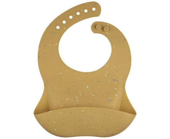 Нагрудничок Canpol babies DOTS силіконовий з кишенькою жовтий (51/029_yel)