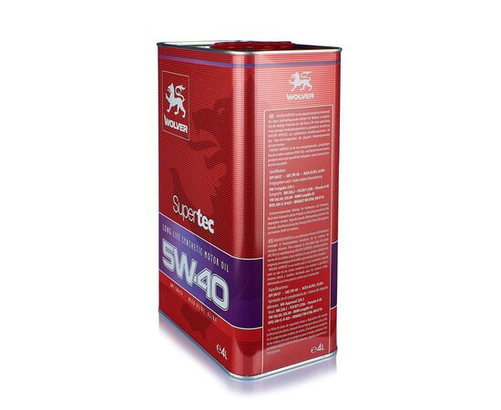 Моторное масло Wolver Supertec 5W-40 4л (4260360940019), изображение 2 Моторное масло Wolver Supertec 5W-40 4л (4260360940019), изображение 2