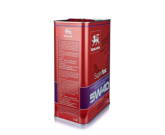 Моторное масло Wolver Supertec 5W-40 4л (4260360940019), изображение 3 Моторное масло Wolver Supertec 5W-40 4л (4260360940019), изображение 3