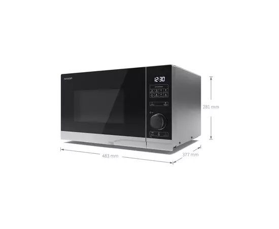 Микроволновая печь Sharp YC-PS234AE-S, изображение 5 Микроволновая печь Sharp YC-PS234AE-S, изображение 5