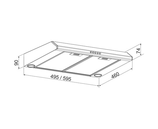 Вытяжка кухонная GRANADO Toses 1603-450 inox (GCH1016345077), изображение 6 Вытяжка кухонная GRANADO Toses 1603-450 inox (GCH1016345077), изображение 6