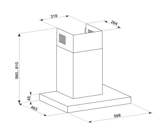 Витяжка кухонна GRANADO Alcoba 1614-1200 inox black glass (GCH916471), зображення 9 Витяжка кухонна GRANADO Alcoba 1614-1200 inox black glass (GCH916471), зображення 9