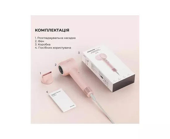 Фен Dreame Gleam Pink (AHD12A-PK), изображение 11 Фен Dreame Gleam Pink (AHD12A-PK), изображение 11