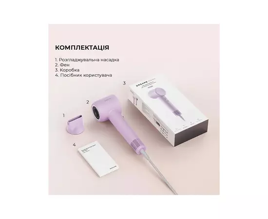 Фен Dreame Gleam Purple (AHD12A-PPL), изображение 11 Фен Dreame Gleam Purple (AHD12A-PPL), изображение 11