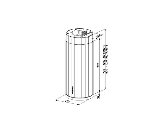 Вытяжка кухонная Faber Corinthia Isola Ev8+ Dg Matt/Concrete A37 (110.0456.220), изображение 2 Вытяжка кухонная Faber Corinthia Isola Ev8+ Dg Matt/Concrete A37 (110.0456.220), изображение 2
