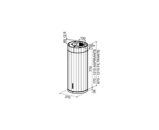 Вытяжка кухонная Faber Corinthia Isola Ev8+ Wh Matt/Ts A37 (110.0456.219), изображение 2 Вытяжка кухонная Faber Corinthia Isola Ev8+ Wh Matt/Ts A37 (110.0456.219), изображение 2