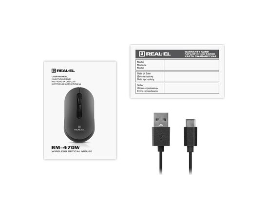 Мышка REAL-EL RM-470W Wireless/Bluetooth Dark Gray (EL123200049), изображение 11 Мышка REAL-EL RM-470W Wireless/Bluetooth Dark Gray (EL123200049), изображение 11