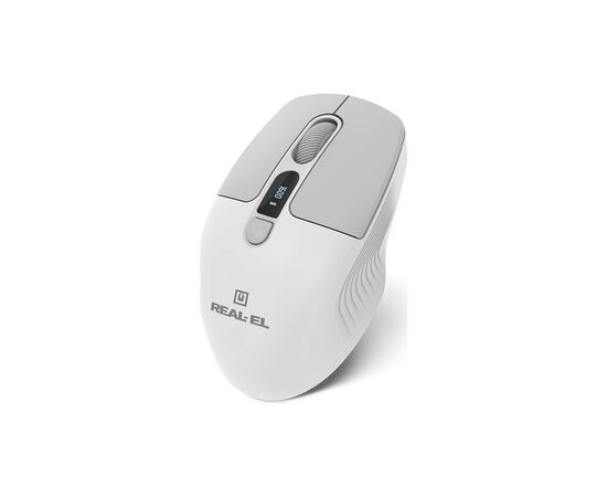Мышка REAL-EL RM-480W Wireless/Bluetooth White (EL123200050), изображение 2 Мышка REAL-EL RM-480W Wireless/Bluetooth White (EL123200050), изображение 2