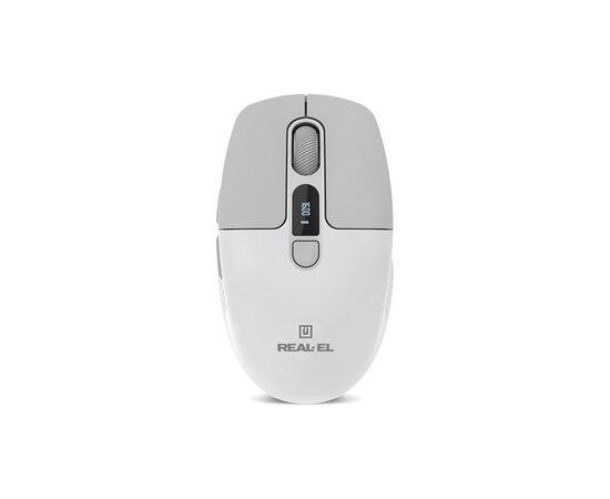 Мышка REAL-EL RM-480W Wireless/Bluetooth White (EL123200050), изображение 3 Мышка REAL-EL RM-480W Wireless/Bluetooth White (EL123200050), изображение 3
