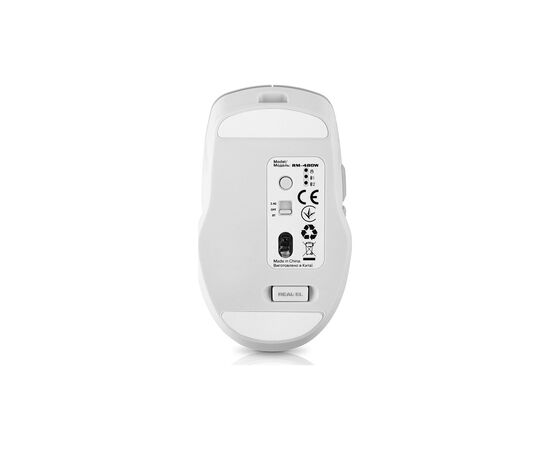 Мышка REAL-EL RM-480W Wireless/Bluetooth White (EL123200050), изображение 6 Мышка REAL-EL RM-480W Wireless/Bluetooth White (EL123200050), изображение 6