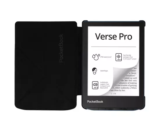 Чехол для электронной книги Pocketbook 6" PB629/634 Origami cover Black (H-SO-634-K-WW), изображение 4 Чехол для электронной книги Pocketbook 6" PB629/634 Origami cover Black (H-SO-634-K-WW), изображение 4