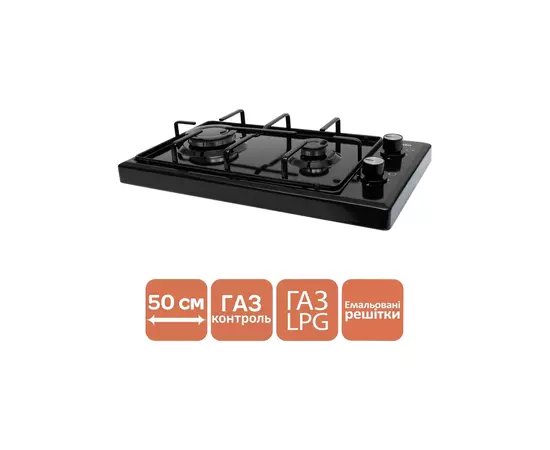 Настольная плита Ventolux HGT 620 ES (BK), изображение 3 Настольная плита Ventolux HGT 620 ES (BK), изображение 3