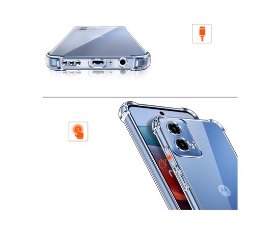 Чохол до мобільного телефона BeCover Anti-Shock Motorola Moto G35 Clear (712779), зображення 2