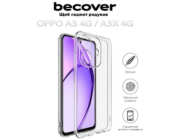 Чехол для мобильного телефона BeCover Oppo A3 4G / А3х 4G Transparancy (712770), изображение 5