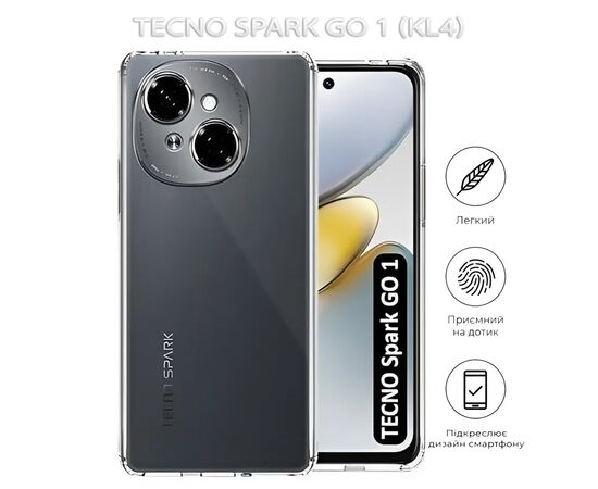 Чехол для мобильного телефона BeCover Tecno Spark Go 1 (KL4) Transparancy (712754), изображение 4