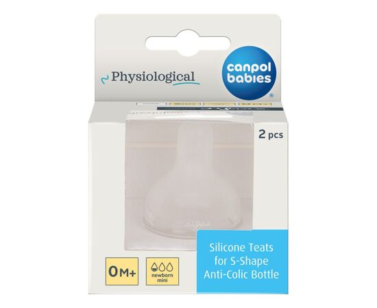 Соска Canpol babies силиконовая к бутылке S-Shape S (мини) 2 шт (59/891), изображение 5 Соска Canpol babies силиконовая к бутылке S-Shape S (мини) 2 шт (59/891), изображение 5