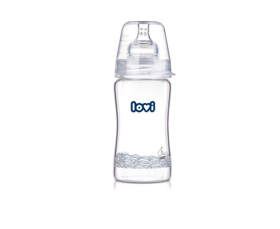 Бутылочка для кормления Lovi Diamond Glass - Marine стеклянная 250 мл (74/201)