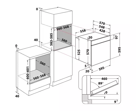 Духова шафа Whirlpool OMSK58HU1SX, зображення 12 Духова шафа Whirlpool OMSK58HU1SX, зображення 12