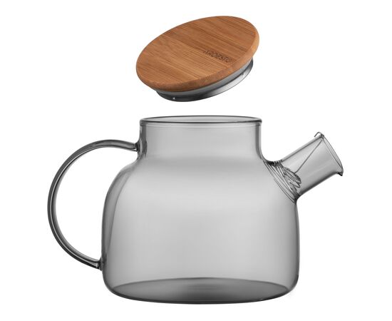 Заварник Ardesto Graphite, 1000мл, боросилікатне скло, бамбук, cірий (AR3010GR), изображение 4 Заварник Ardesto Graphite, 1000мл, боросилікатне скло, бамбук, cірий (AR3010GR), изображение 4