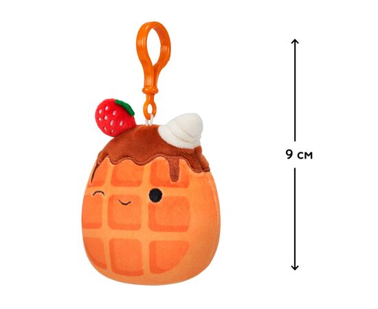 Мягкая игрушка Squishmallows на клипсе -Вафелька Вивер 9 см (SQCP00219), изображение 2 Мягкая игрушка Squishmallows на клипсе -Вафелька Вивер 9 см (SQCP00219), изображение 2