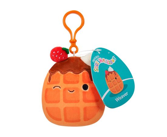 Мягкая игрушка Squishmallows на клипсе -Вафелька Вивер 9 см (SQCP00219), изображение 7 Мягкая игрушка Squishmallows на клипсе -Вафелька Вивер 9 см (SQCP00219), изображение 7