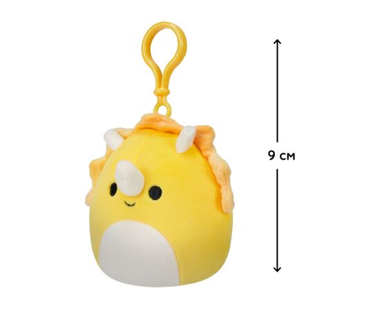 Мягкая игрушка Squishmallows на клипсе – Трицератопс 9 см (SQCP00216), изображение 2 Мягкая игрушка Squishmallows на клипсе – Трицератопс 9 см (SQCP00216), изображение 2