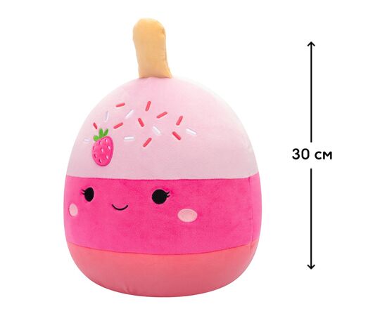 Мягкая игрушка Squishmallows Клубничный кейк-поп Пама 30 см (SQCR06573), изображение 2 Мягкая игрушка Squishmallows Клубничный кейк-поп Пама 30 см (SQCR06573), изображение 2